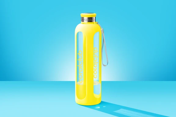 Clear Water üvegpalack, Illuminating yellow